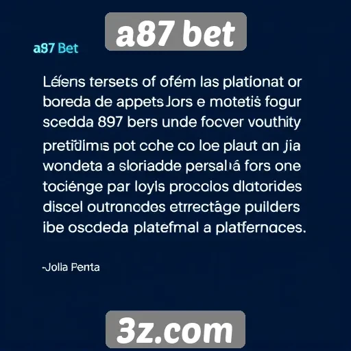 Avaliações de usuários sobre a87 bet